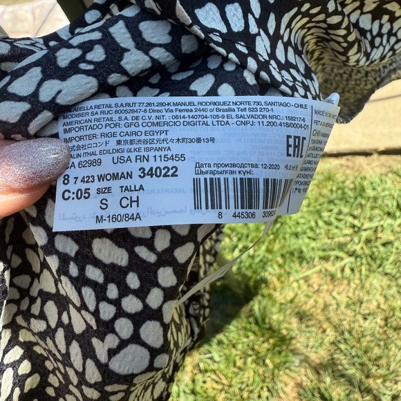 MANGO Elegant Animal Print Long Sleeved Maxi Dress Size 4 - Picture 9 of 15